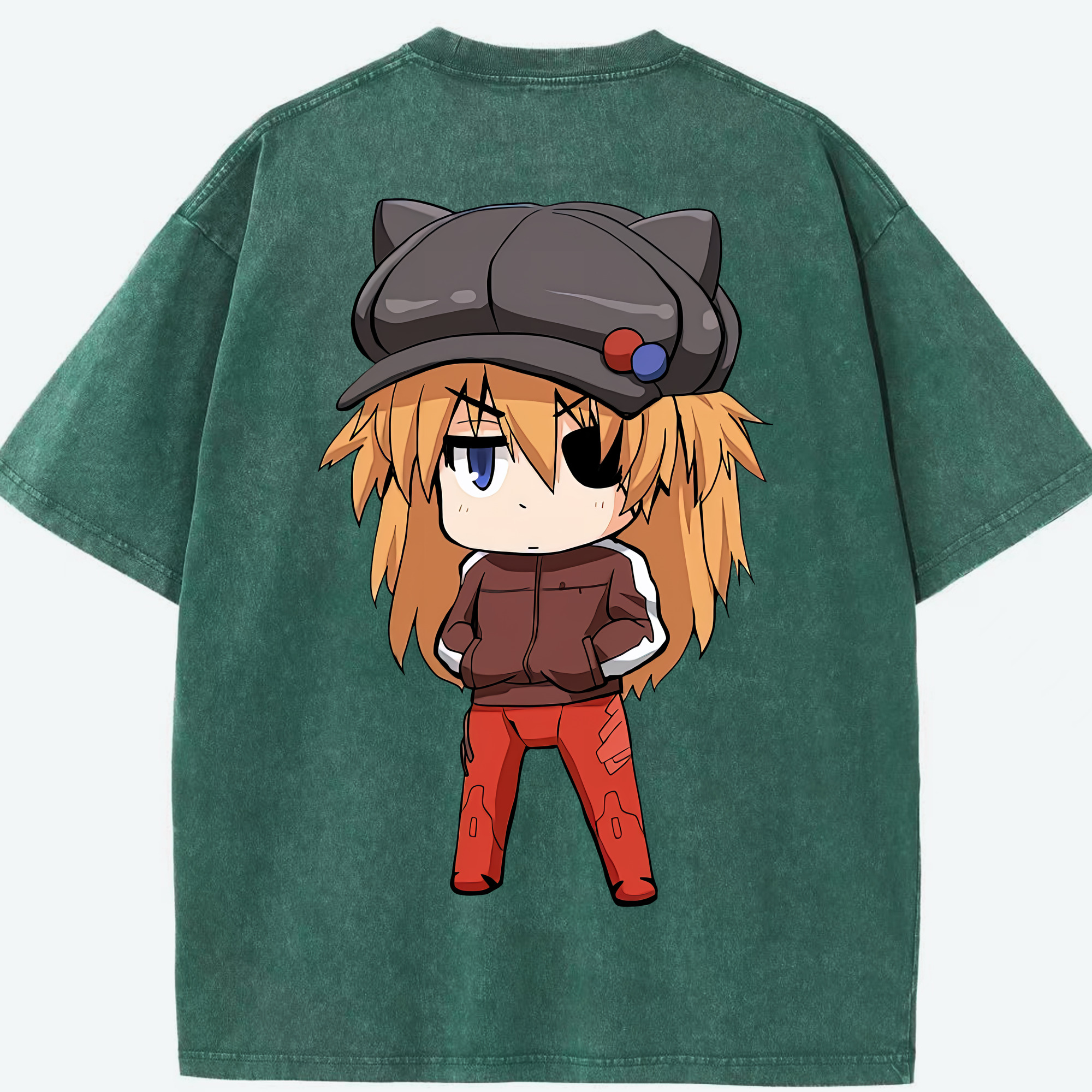 （画像用） EVA 新世紀エヴァンゲリオン 綿100% ヴィンテージ風 半袖Tシャツ（背面プリント）